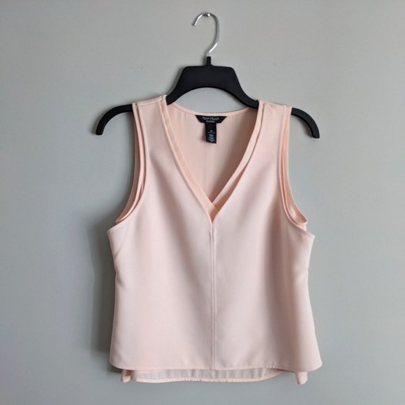 White House Black Market Tops - FINAL PRICE* White House Black Market Unique Double Layer Peach Top Petite Small